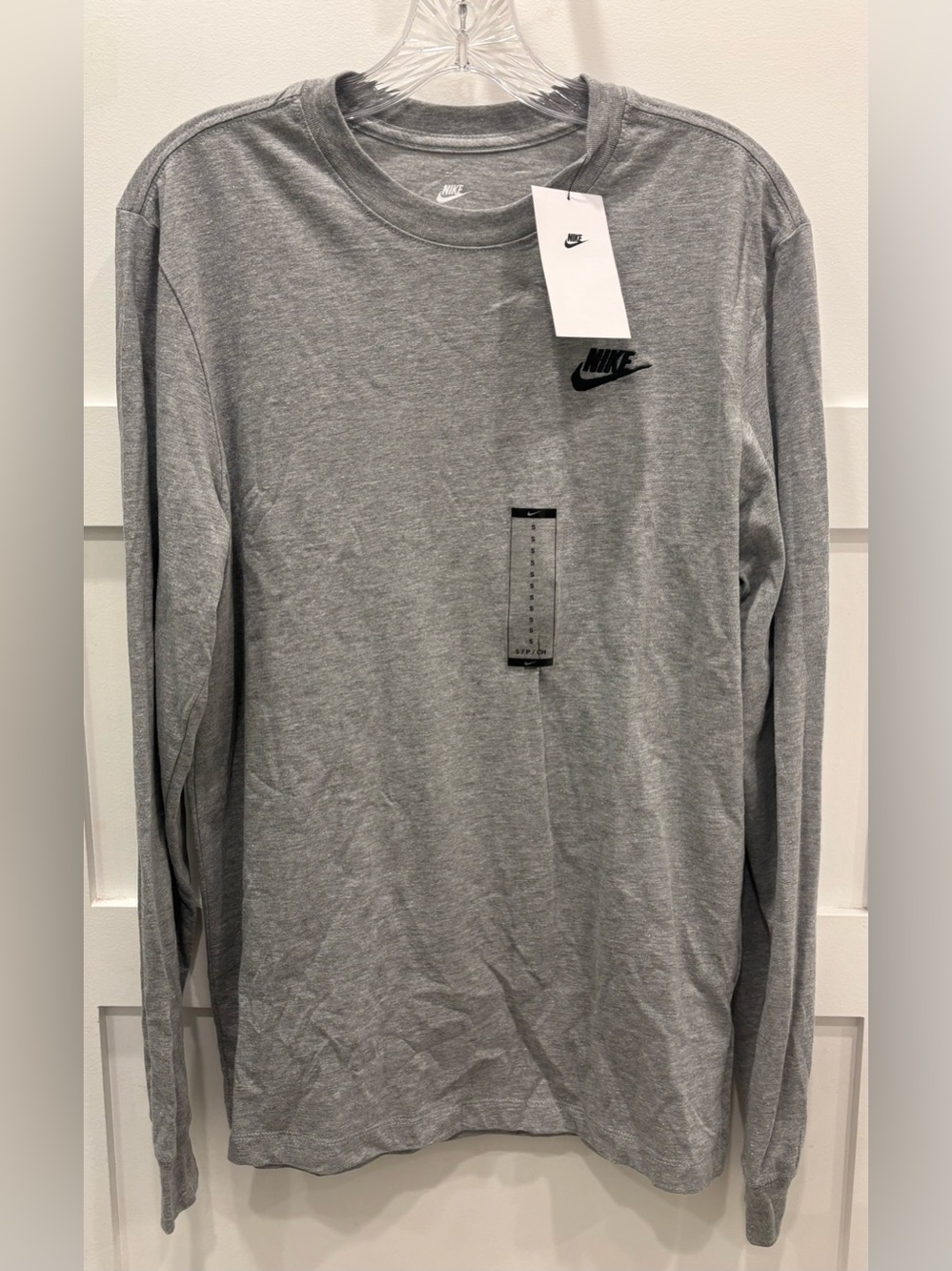 Nike Long Sleeve Crew Tee - Heather Gray
